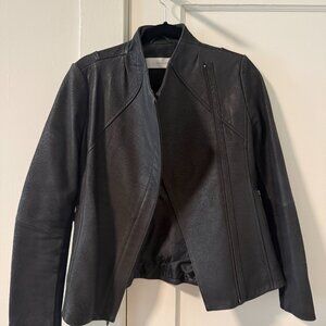 Women's black Tahari XS leather jacket